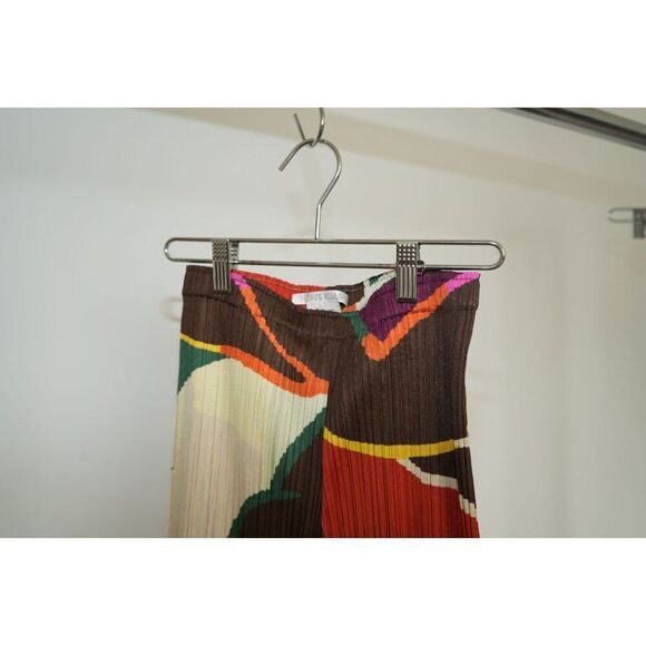 Pleats Please by Issey Miyake 100% Polyester Pleated Multicolor Pants 3 Women's - Picture 4 of 5